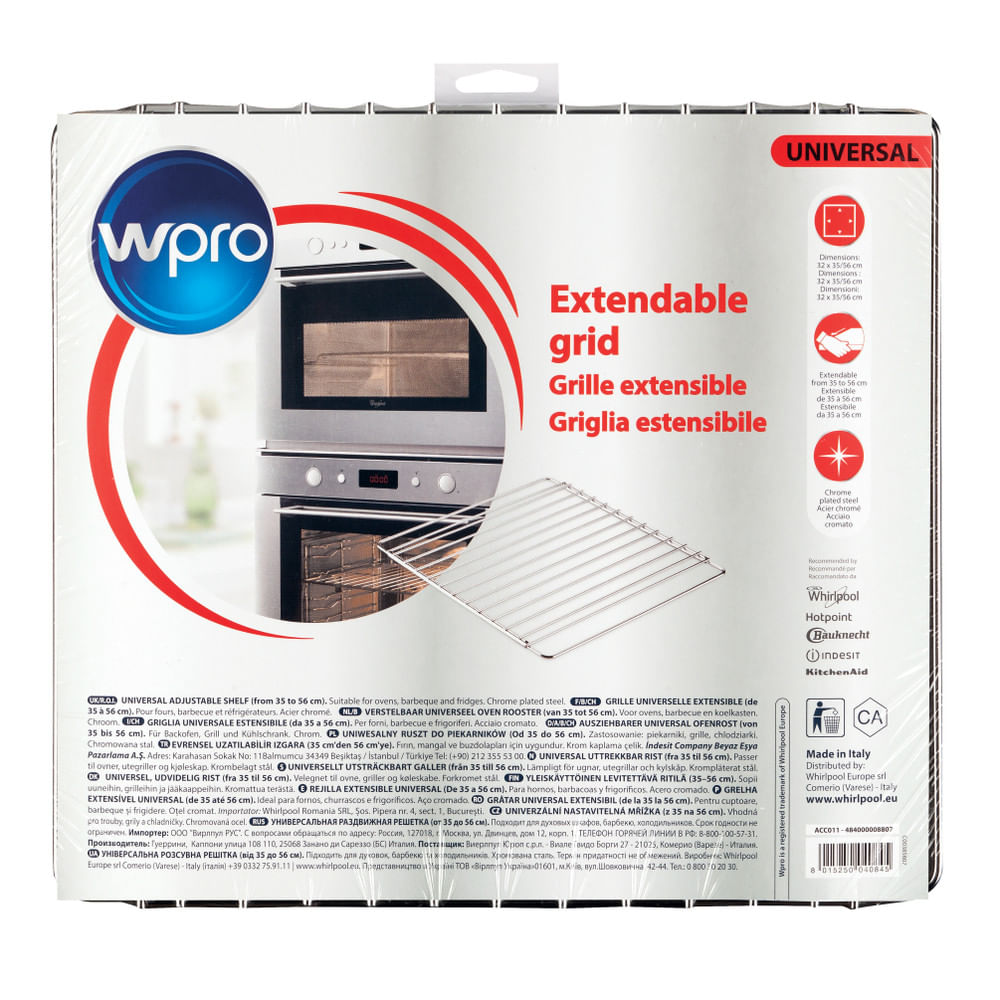 Whirlpool Accessories ACC011: controlla le specifiche e scopri tutte le innovative funzioni dell'elettrodomestico per la tua casa e la tua famiglia.