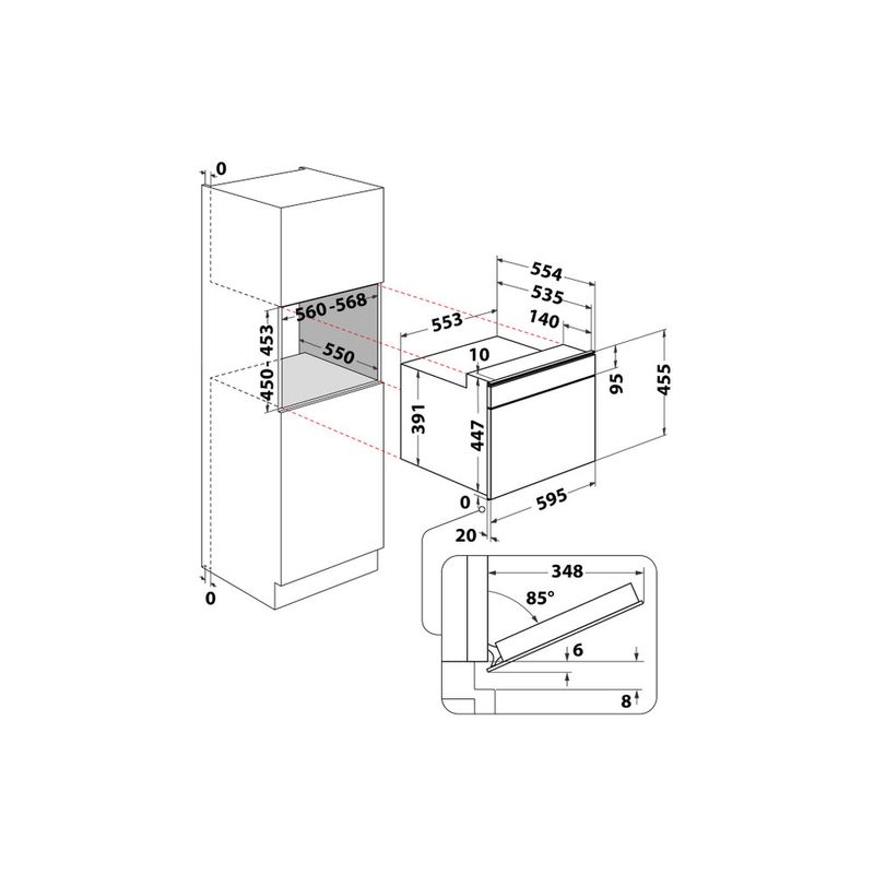 Hotpoint_Ariston-Microonde-Da-incasso-MP-776-IX-HA-Inox-Elettronico-40-Microonde-combinato-900-Technical-drawing