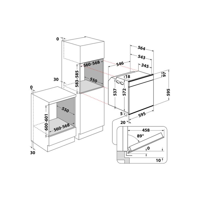 Hotpoint_Ariston-Forno-Da-incasso-FID-834-H-SL-HA-Elettrico-A-Technical-drawing