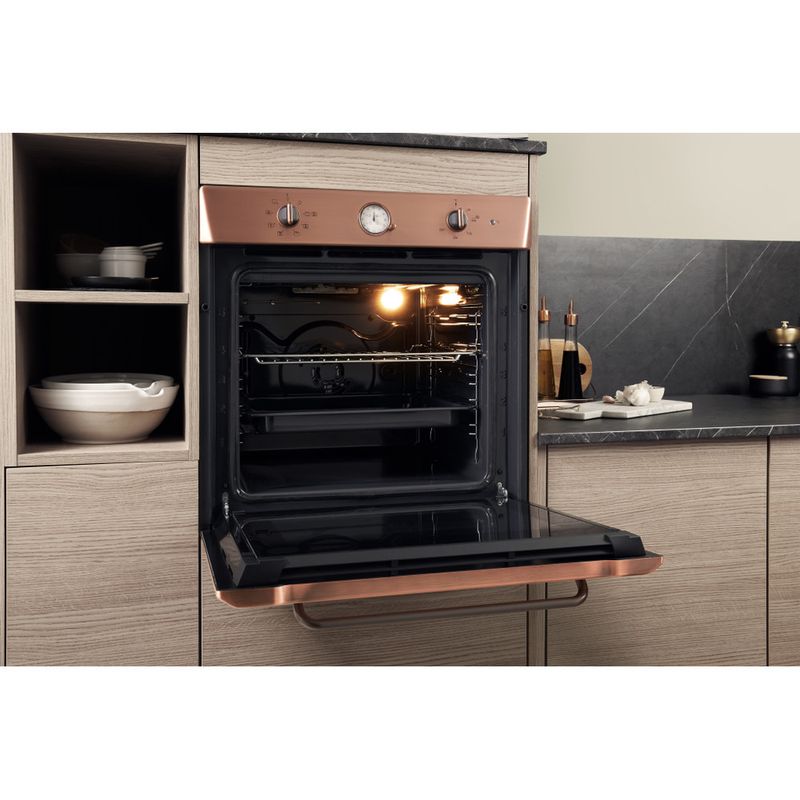 Forno elettrico incasso Hotpoint: autopulente, - FIT 804 H RAME HA