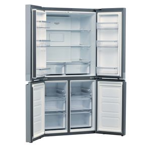 Hotpoint_Ariston Side by side Libera installazione HAQ9 E1L Inox Perspective open