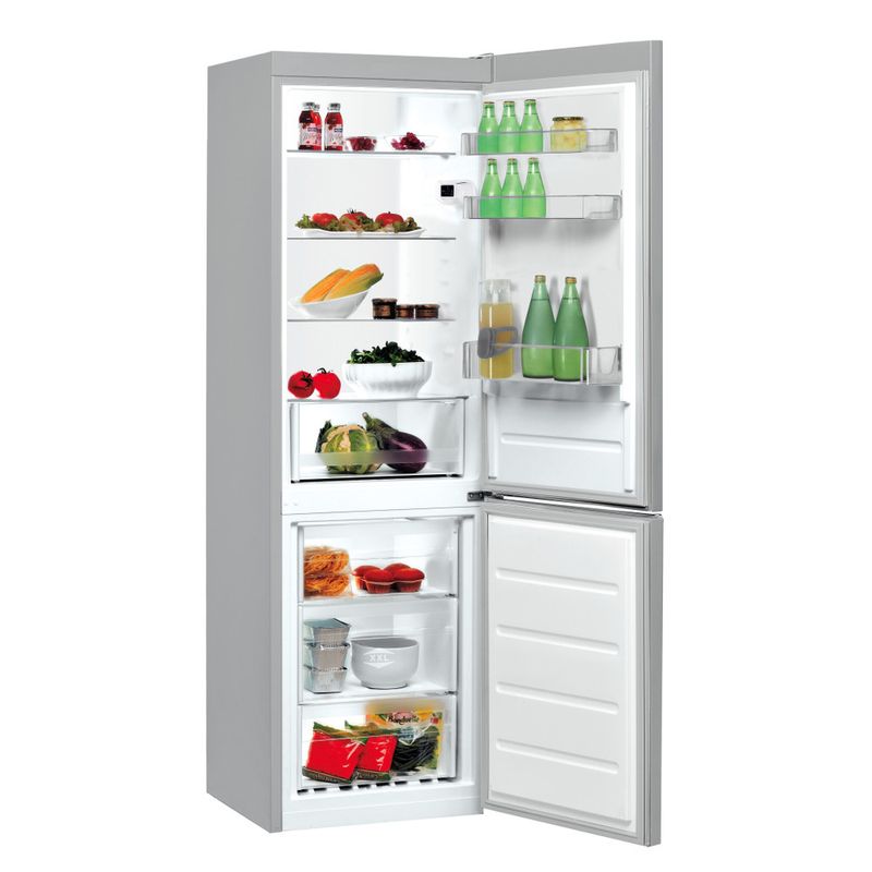 Hotpoint_Ariston-Combinazione-Frigorifero-Congelatore-Libera-installazione-HA8-SN1E-X-Argento-2-porte-Perspective-open