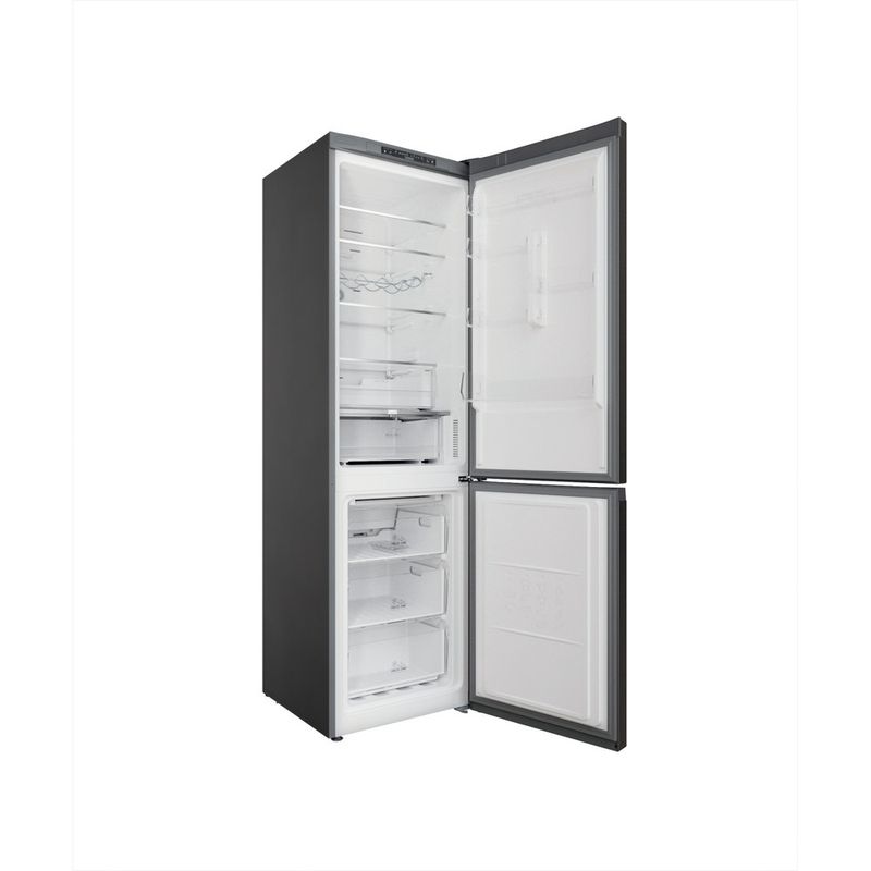 Hotpoint_Ariston Combinazione Frigorifero/Congelatore Libera installazione HAFC9 TA33SX O3 Saturn Steel 2 porte Perspective open