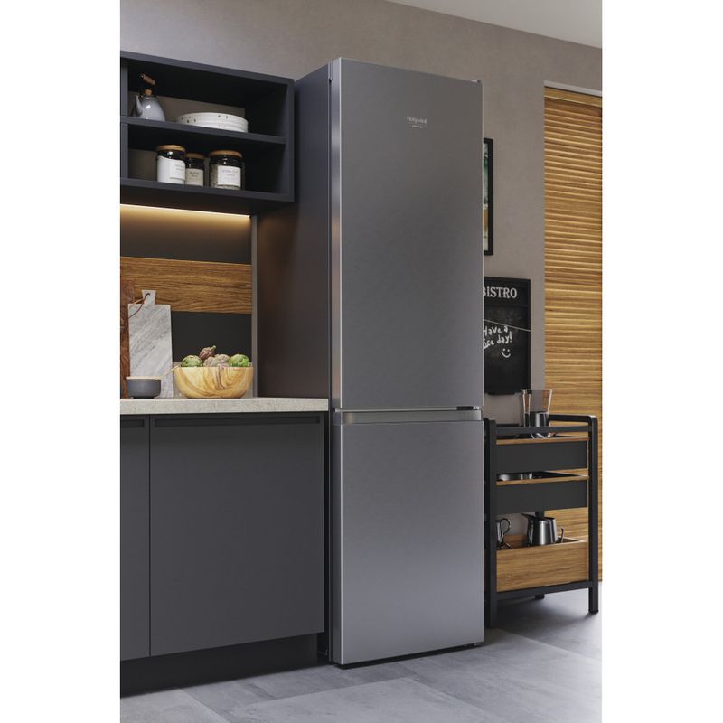 Hotpoint_Ariston Combinazione Frigorifero/Congelatore Libera installazione HAFC9 TA33SX O3 Saturn Steel 2 porte Lifestyle perspective