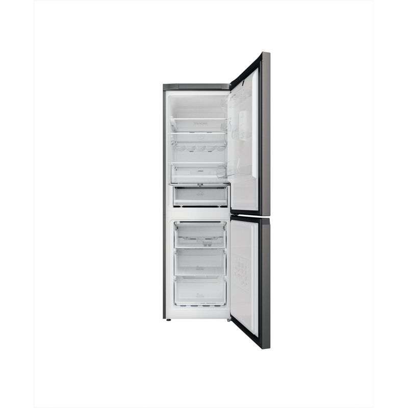 Hotpoint_Ariston-Combinazione-Frigorifero-Congelatore-Libera-installazione-HAFC8-TO32SK-Silver-Black-2-porte-Frontal-open