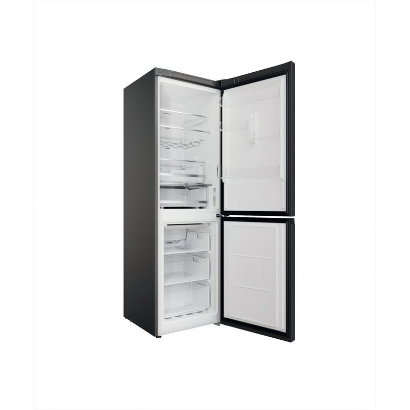 Hotpoint_Ariston-Combinazione-Frigorifero-Congelatore-Libera-installazione-HAFC8-TO32SK-Silver-Black-2-porte-Perspective-open