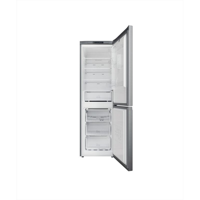 Hotpoint_Ariston Combinazione Frigorifero/Congelatore Libera installazione HAFC8 TIA22SX Saturn Steel 2 porte Frontal open