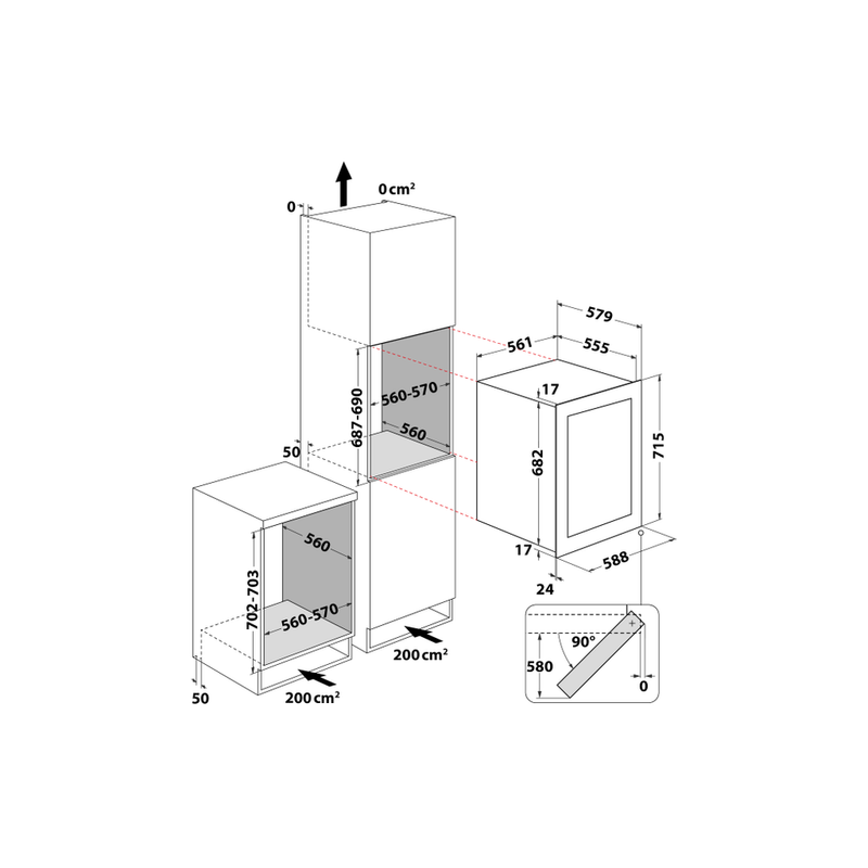 Hotpoint_Ariston-Conservazione-del-vino-Da-incasso-WL-36-A-HA-Inox-Technical-drawing