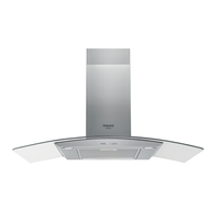 Cappa a parete Hotpoint Ariston: 90 cm,  - HHGC 9.7F LB X