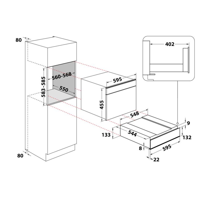 Hotpoint_Ariston-Scaldavivande-UD-514-IX-Inox-Technical-drawing