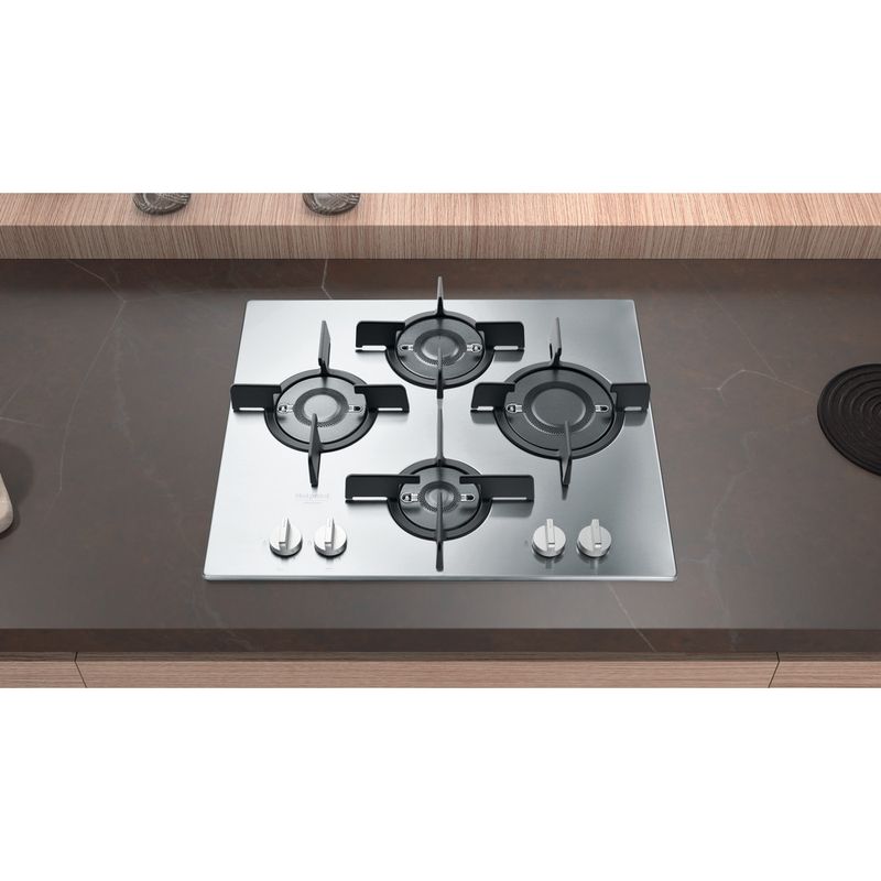 Hotpoint_Ariston Piano cottura FTGHL 641 D/IX/HA Inox GAS Lifestyle frontal top down