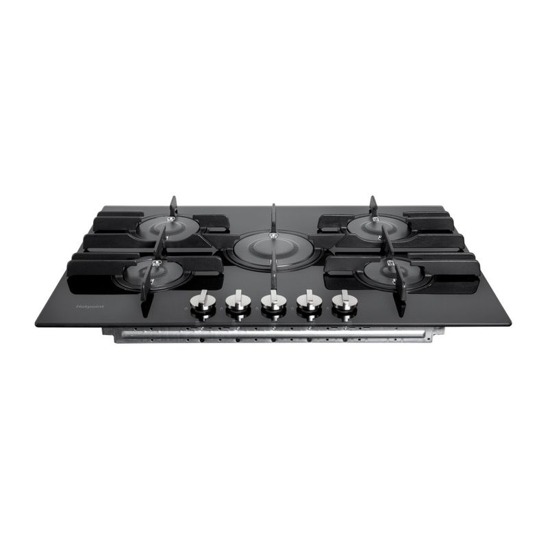 Hotpoint_Ariston Piano cottura FTGHG 751 D/HA(BK) Nero GAS Frontal top down