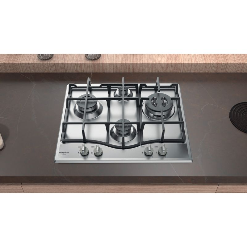 Hotpoint_Ariston-Piano-cottura-PCN-641-T-IX-HAR-Inox-GAS-Lifestyle-frontal-top-down