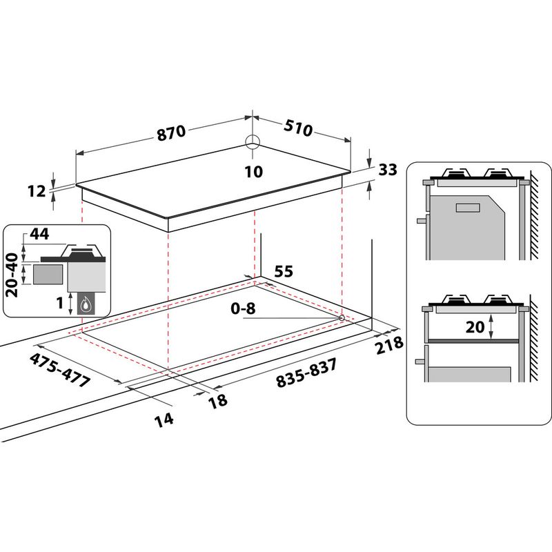 Hotpoint_Ariston-Piano-cottura-PHN-961-TS-IX-HA-Inox-GAS-Technical-drawing