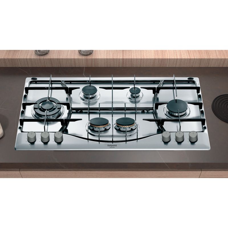 Hotpoint_Ariston Piano cottura PHN 962 TS/IX/HA Inox GAS Lifestyle frontal top down