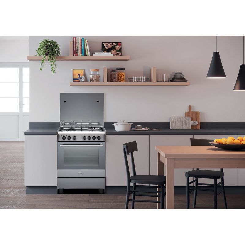 Cucina elettrica a libera installazione Hotpoint: 60 cm, - H6TMH2AF (X) IT