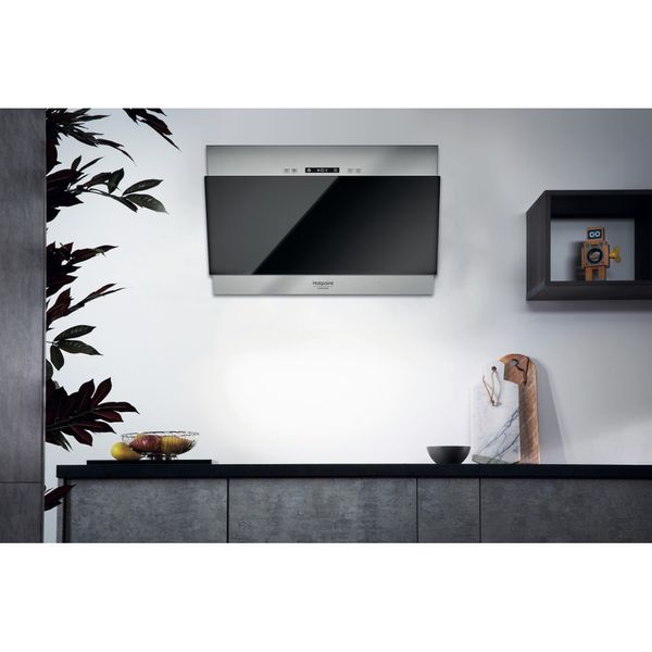 Hotpoint_Ariston Cappa Da incasso HHVP 6.4F LL K Nero Montaggio a parete Elettronico Lifestyle frontal