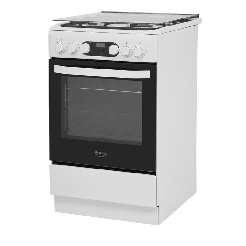 Cucina elettrica a libera installazione Hotpoint: 50 cm, - HS5G5CHW/IT