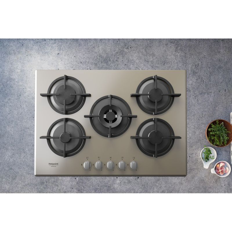 Hotpoint_Ariston Piano cottura HAGD 72S/CH Champagne GAS Lifestyle frontal