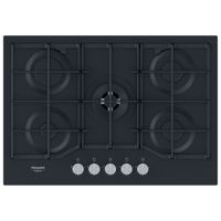 Piano cottura a gas Hotpoint Ariston: 5 fuochi,  - HAGS 72F/BK