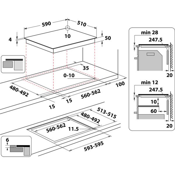 Hotpoint_Ariston-Piano-cottura-HQ-5660S-NE-Nero-Induction-vitroceramic-Technical-drawing