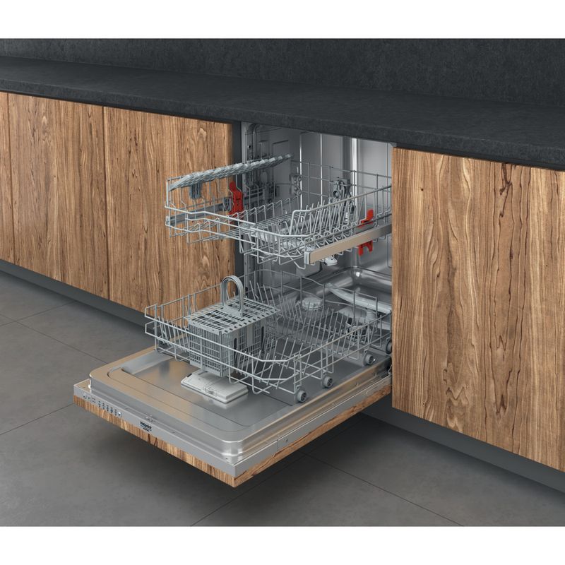 Hotpoint_Ariston Lavastoviglie Da incasso HI 3010 Totalmente integrato F Perspective open