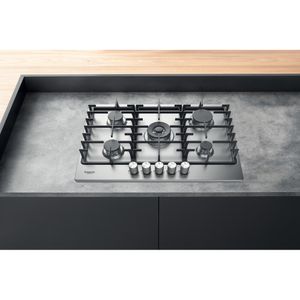 Hotpoint_Ariston Piano cottura PPH 75G DF/IX Inox GAS Lifestyle frontal top down