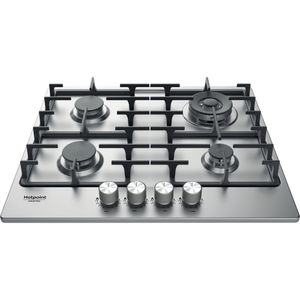 Hotpoint_Ariston Piano cottura PPH 60G DF/IX Inox GAS Frontal top down