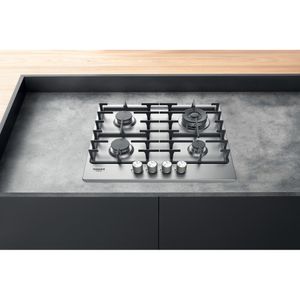 Hotpoint_Ariston Piano cottura PPH 60G DF/IX Inox GAS Lifestyle frontal top down