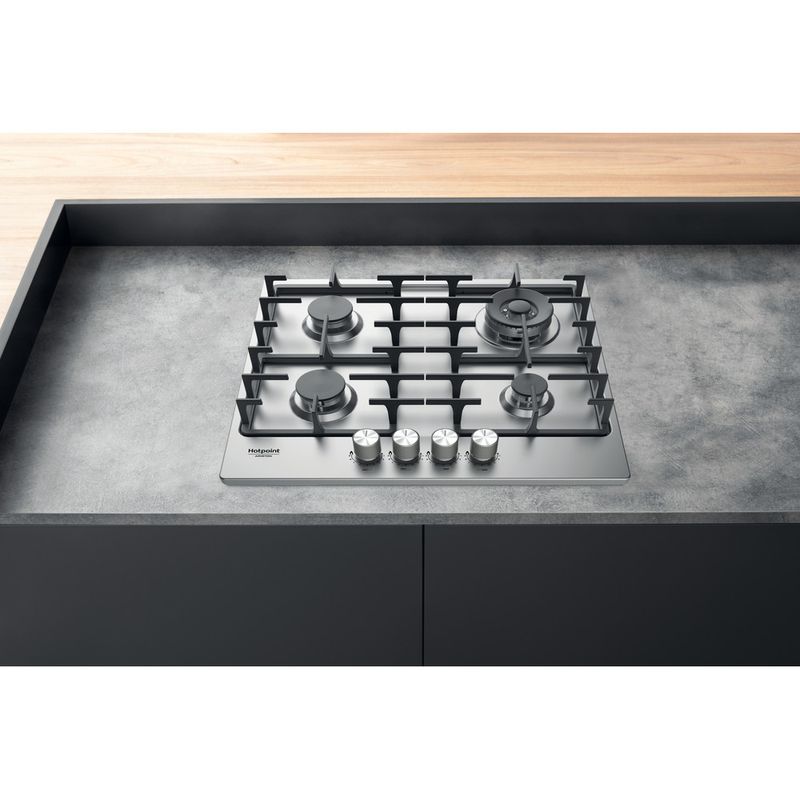 Hotpoint_Ariston-Piano-cottura-PPH-60G-DF-IX-Inox-GAS-Lifestyle-frontal-top-down