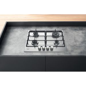 Hotpoint_Ariston Piano cottura PPH 60P D/IX Inox GAS Lifestyle frontal top down