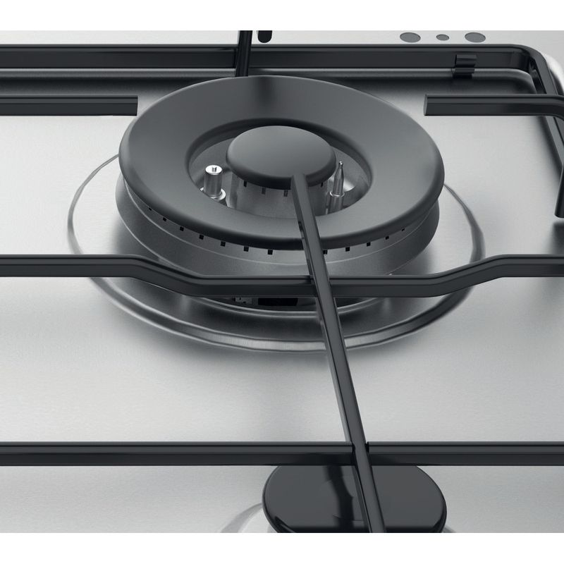 HOTPOINT ARISTON PPH 60G D/IX - PPH60GD/I Piani cottura Gas larghezza 58 cm  Finitura Inox - 4 Fuochi - Griglie Ghisa - F159856 - Piani cottura 60 cm - Piani  cottura - Elettrodomestici da Incasso