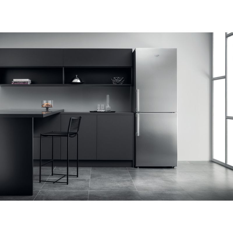 Hotpoint_Ariston Combinazione Frigorifero/Congelatore Libera installazione HA70BI 52 X Inox 2 porte Lifestyle frontal