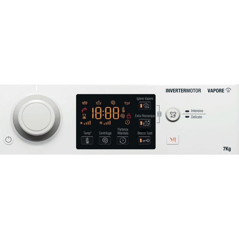 Hotpoint_Ariston Lavabiancheria Libera installazione RSSG 72V W IT N Bianco Carica frontale D Control panel