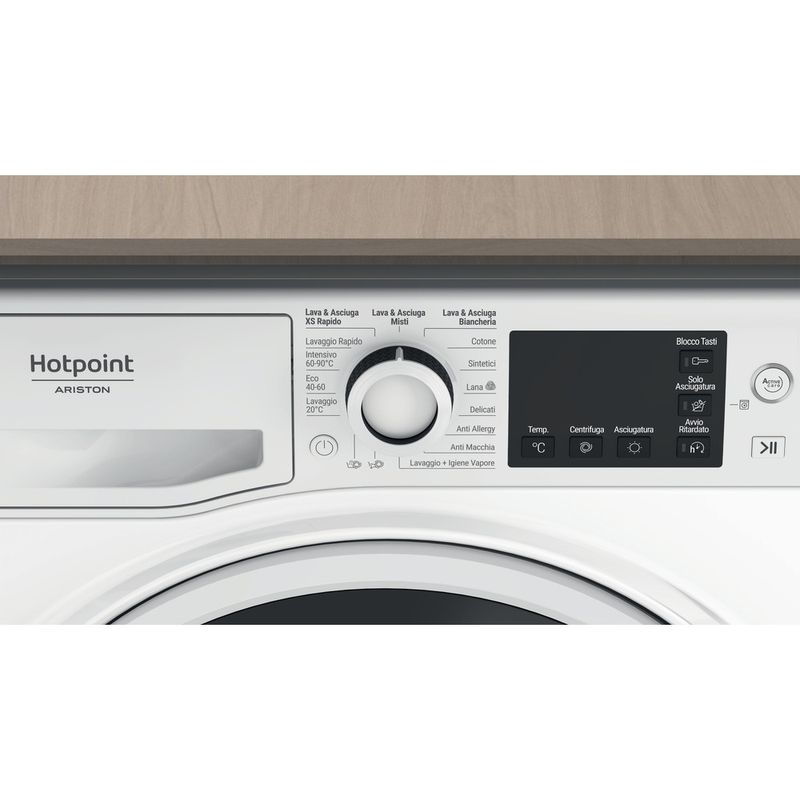 Hotpoint_Ariston Lavasciugabiancheria Libera installazione NDB 10725 WA IT Bianco Carica frontale Control panel