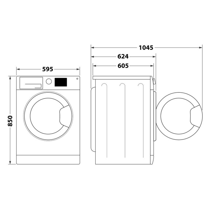 Hotpoint_Ariston-Lavabiancheria-Libera-installazione-NLCD-10448-WD-AW-EU-N-Bianco-Carica-frontale-B-Technical-drawing