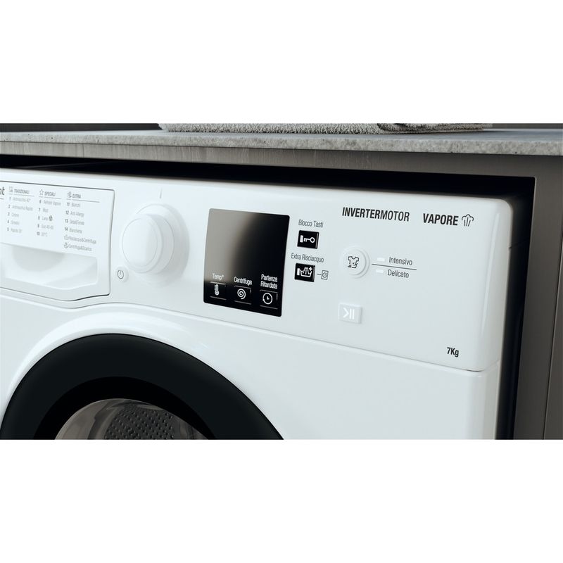 Hotpoint_Ariston Lavabiancheria Libera installazione RSSF R327 IT Bianco Carica frontale D Lifestyle control panel