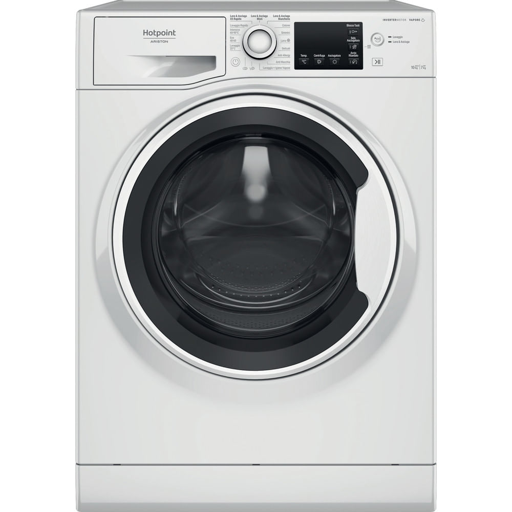 Hotpoint Ariston NDB 10736 WA IT Lavasciuga 7/10 KG 1400 Giri/min Classe D (Bianco)