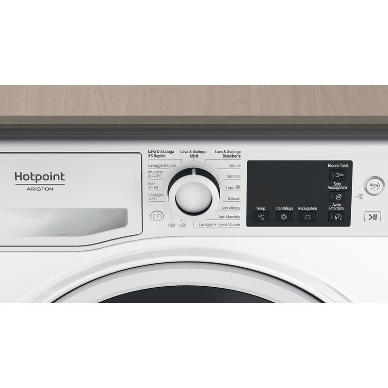 Hotpoint_Ariston Lavasciugabiancheria Libera installazione NDB 10736 WA IT Bianco Carica frontale Control panel