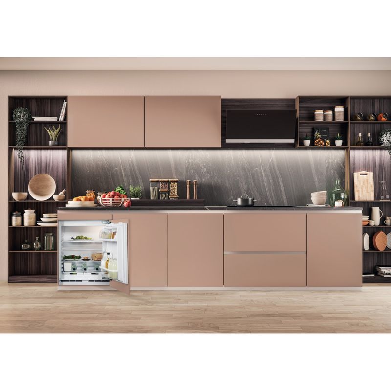 Hotpoint_Ariston Frigorifero Da incasso HABUL011 Acciaio Lifestyle frontal open