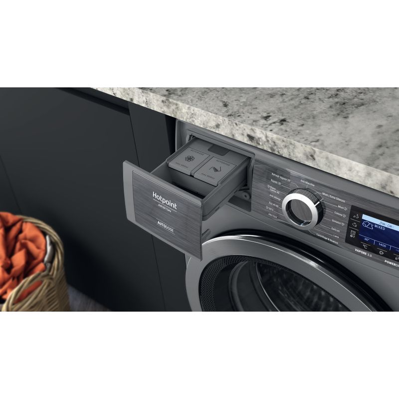 Hotpoint_Ariston Lavabiancheria Libera installazione H8 09ADS GPOWER IT Argento Carica frontale A Drawer