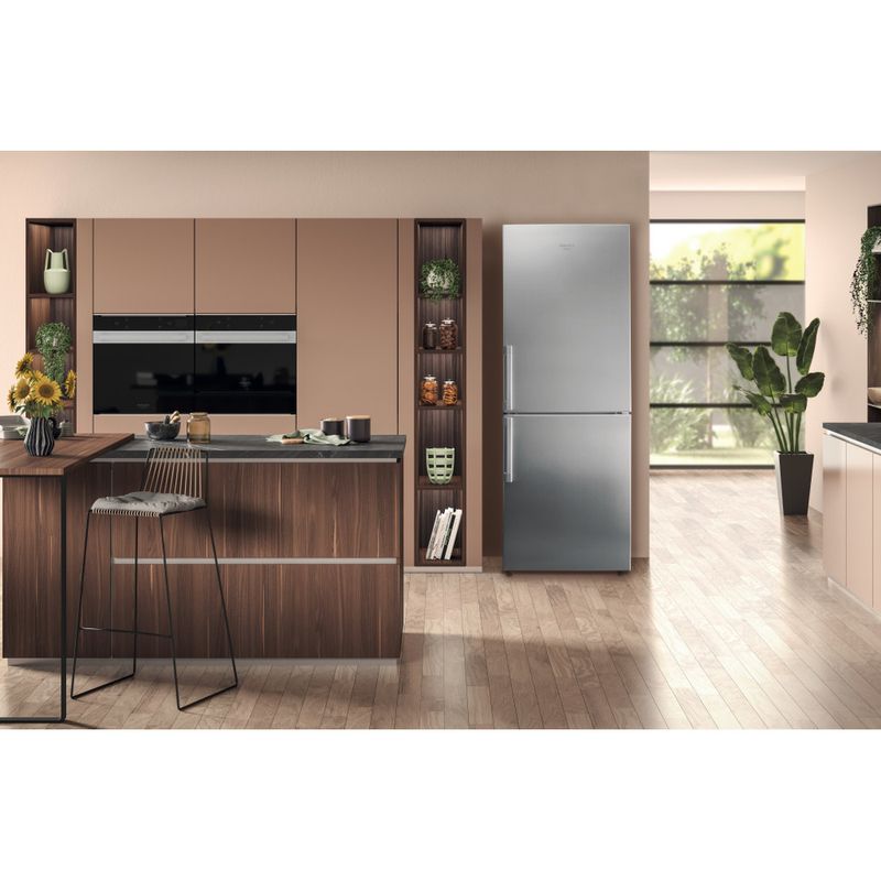 Hotpoint_Ariston Combinazione Frigorifero/Congelatore Libera installazione HA70BI 932 S New Alu 2011 2 porte Lifestyle frontal