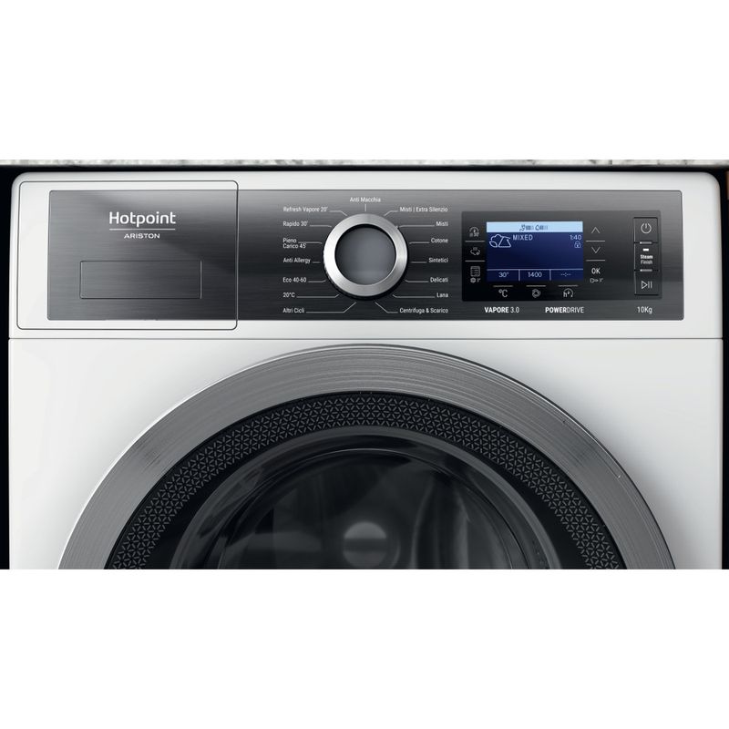 Hotpoint_Ariston Lavabiancheria Libera installazione H6 08 GPOWER IT Bianco Carica frontale A Control panel