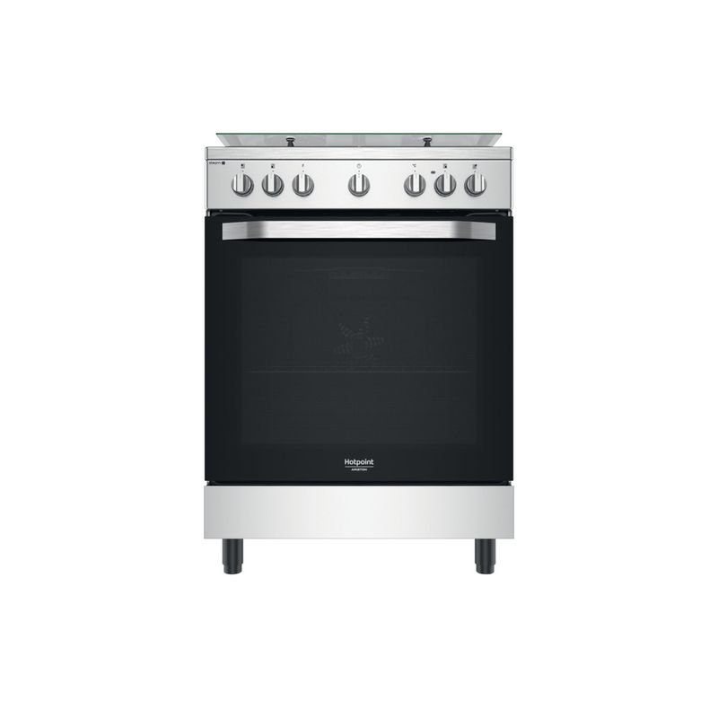 Hotpoint_Ariston Cucina con forno a doppia cavità HS68G8PHX/E/1 Inox GAS Frontal