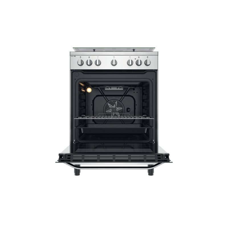 Hotpoint_Ariston Cucina con forno a doppia cavità HS68G8PHX/E/1 Inox GAS Frontal open