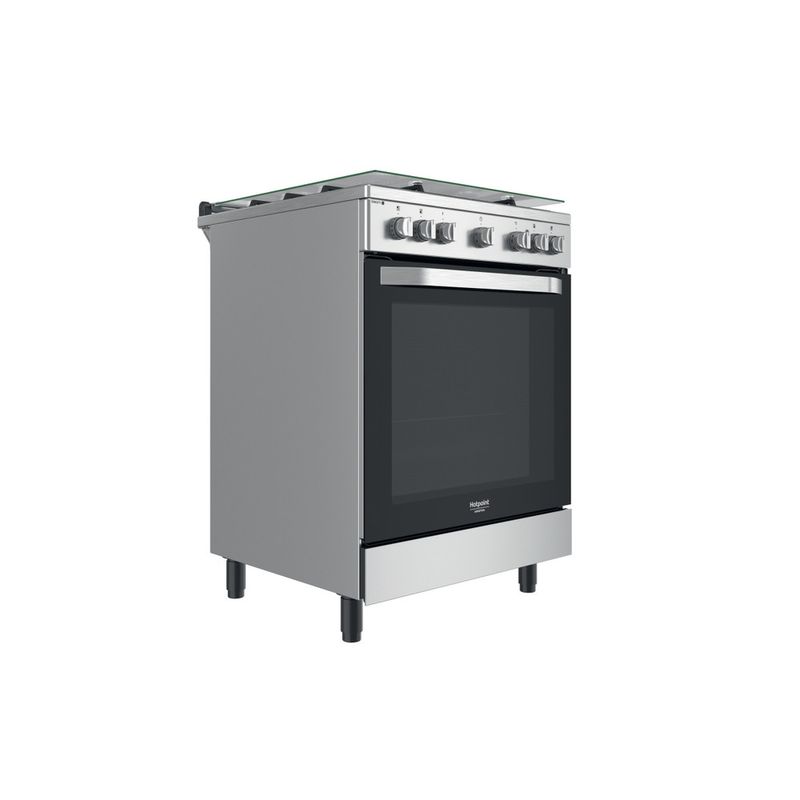 Hotpoint_Ariston Cucina con forno a doppia cavità HS68G8PHX/E/1 Inox GAS Perspective