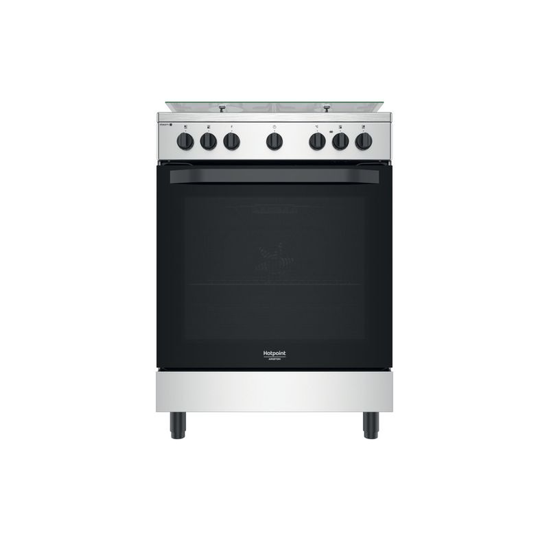 Hotpoint_Ariston Cucina con forno a doppia cavità HS68G5PHX/E/1 Inox GAS Frontal