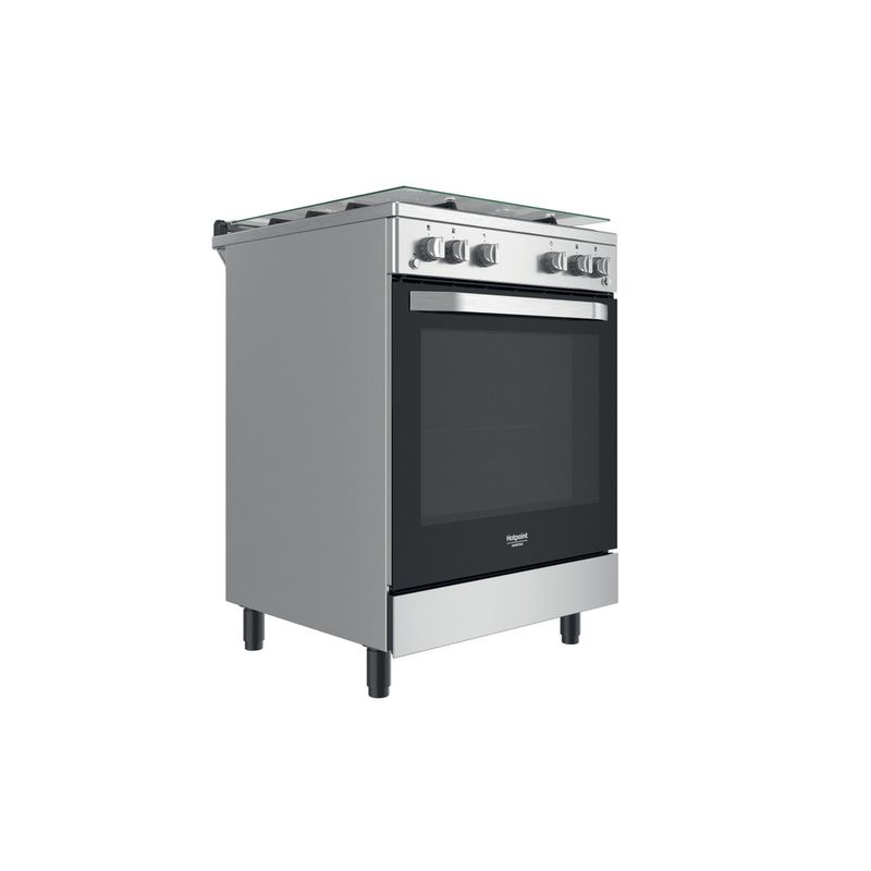 Hotpoint_Ariston Cucina con forno a doppia cavità HS67G2PMX/IT/1 Inox GAS Perspective