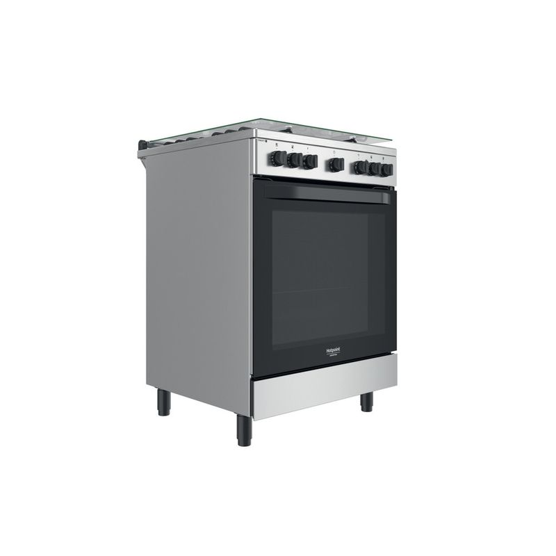 Hotpoint_Ariston Cucina con forno a doppia cavità HS68G5PHX/E/1 Inox GAS Perspective