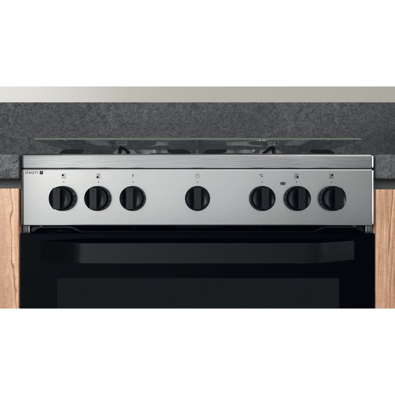 Hotpoint_Ariston Cucina con forno a doppia cavità HS68G5PHX/E/1 Inox GAS Control panel